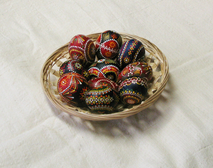 Easter eggs in batik waxing technique, blown out, nr. 05